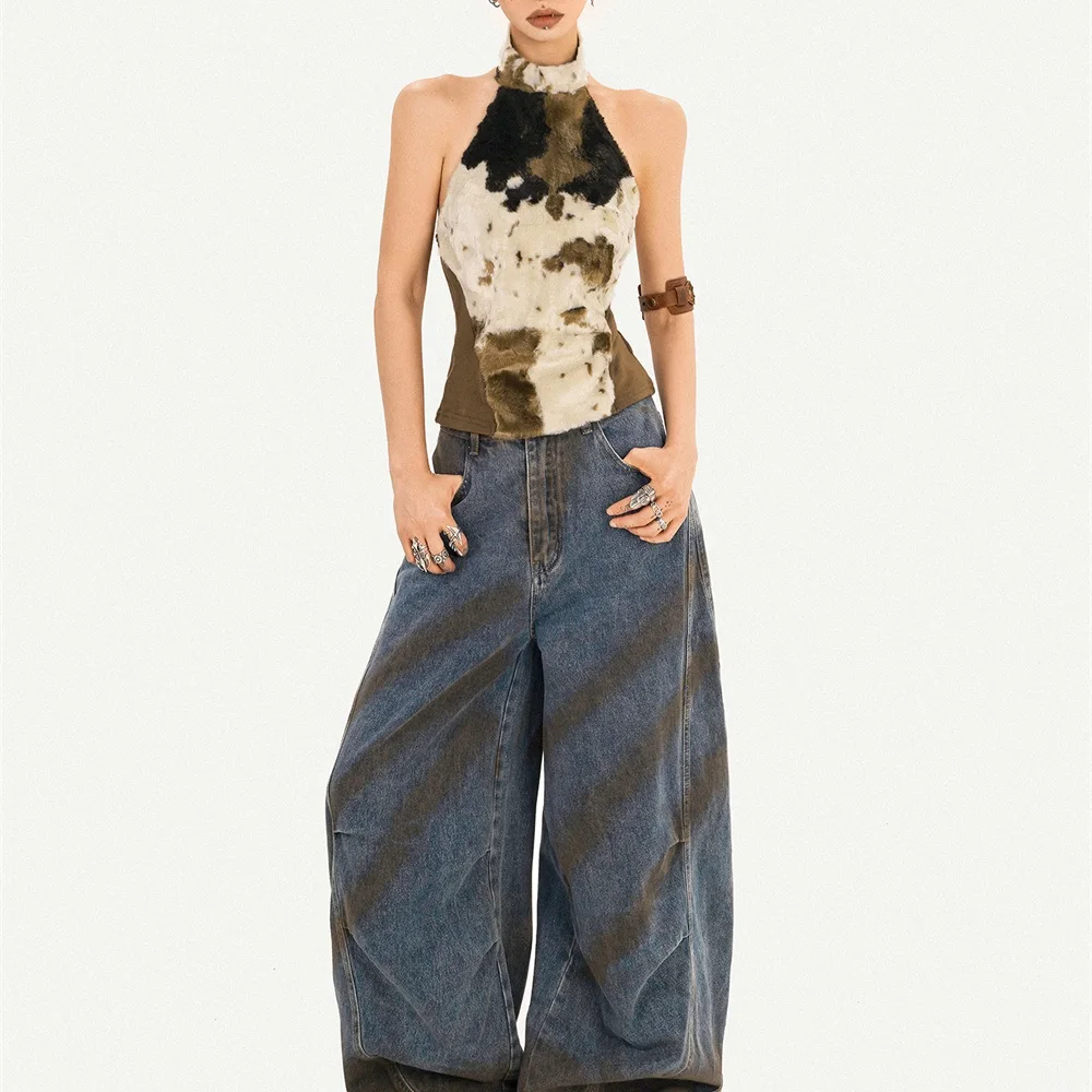 

Женский жилет Y2K 2025 года, флис, корсет, женский топ с бретелькой на шее, новая мода, высокое качество, сексуальный бюстгальтер-пуловер для вечеринок