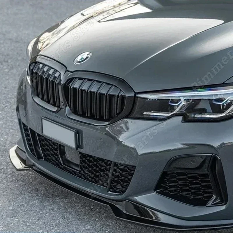 3pcs MP Front Bumper Lip Splitter Spoiler Diffuser Guard Body Kit For BMW G20 G21 M Pack 320i 330i M340i xDrive 2019-2022 Gloss