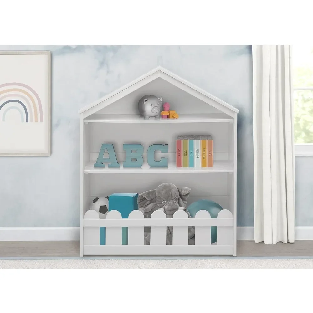 Children's bookshelf, home storage bookshelf, can be used for books and decoration in the shape of a house. Children's bookshelf