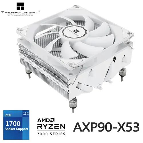 Thermalright AXP90-X53 enfriador de aire de CPU de perfil bajo 53mm de altura con ventilador de refrigeración PWM de 92mm para AMD AM4 AM5 LGA1700 115X 1200