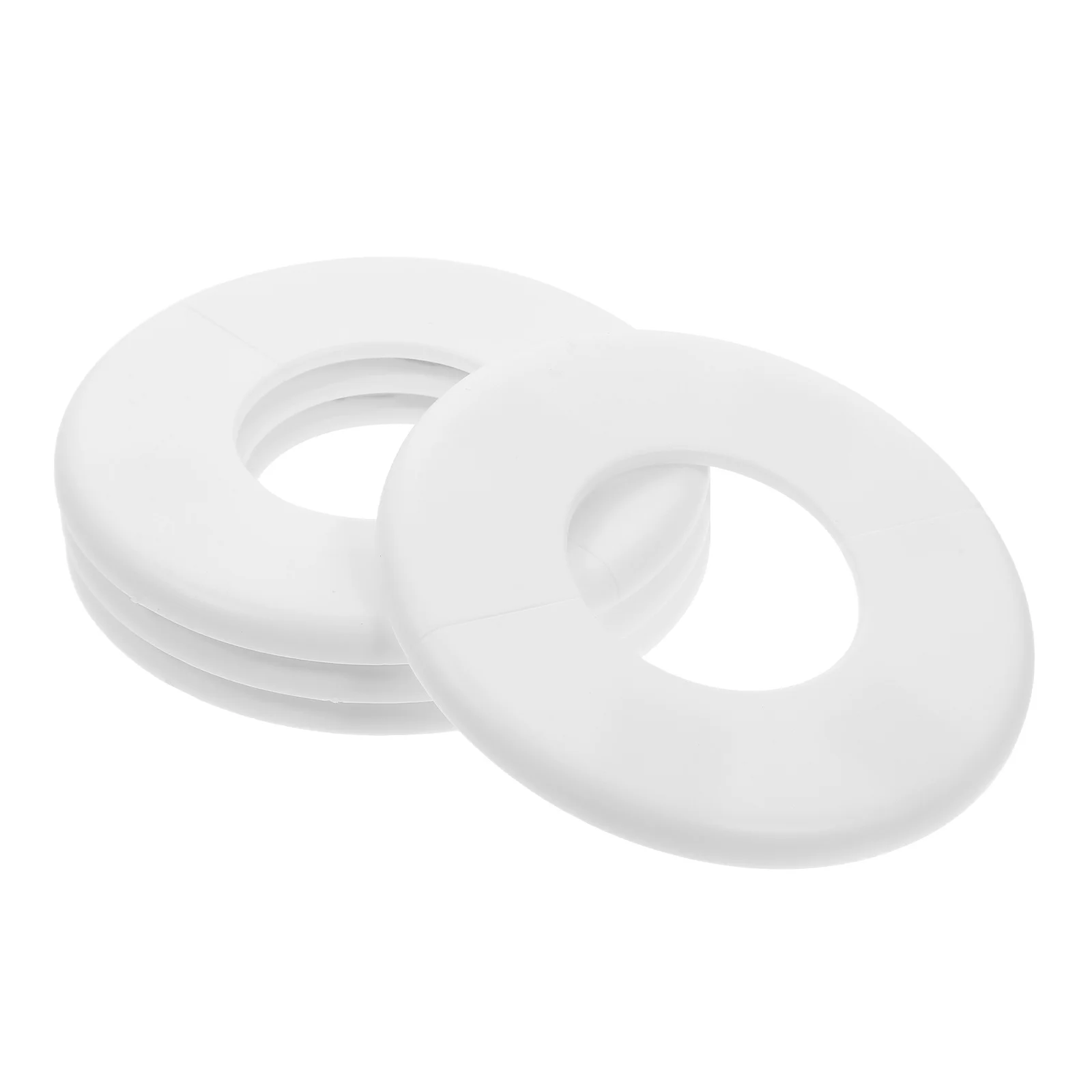 

4Pcs Pool Ladder Escutcheons ABS Covers White Split Round Design for Inground Spa Handrail Pipe Hole Protection