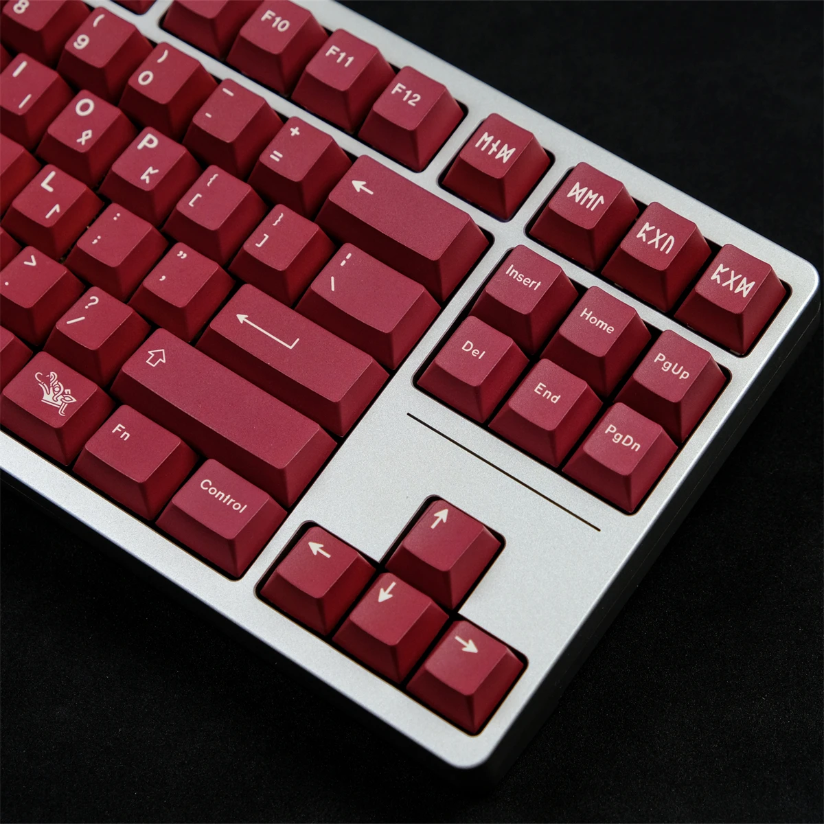 Imagem -03 - Keycap Vermelho Sangue Japonês Teclas de Teclado Mecânicas Pbt Sublimação de Tintura Perfil Cherry Interruptor mx Gk75 129 Chaves Novo