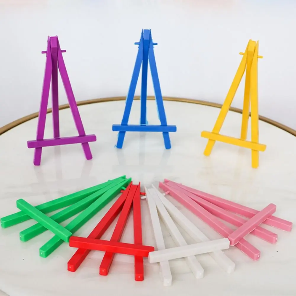 Multi-functional Plastic Triangle Easel Mini Adjustable Painting Display Stand Painting Holder Office Desk