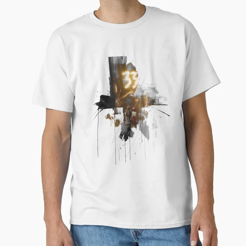 

2025 Retro Sci Fi RPG Game Clair Obscur: Expedition 33 fanart Gift clothing Adult T-shirt large size Tops S-6xl