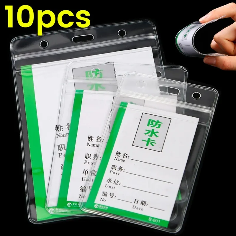 透明防水PVCカードホルダー,クレジットカード,IDカード,薄い透明プロテクター,収納カバー用