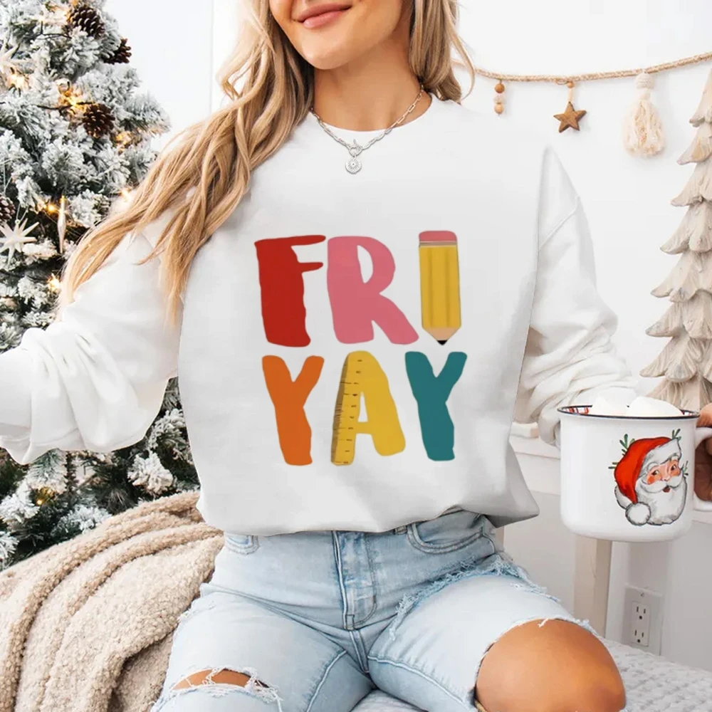 Roupas femininas gráfico moda rua harajuku estilo solto moletom colorido carta padrão design macio e respirável