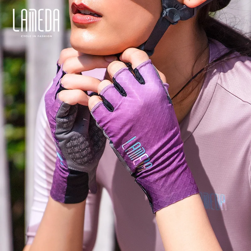 LAMEDA  half-finger cycling gloves for both men and women summer professional road mountain bike damping equipment