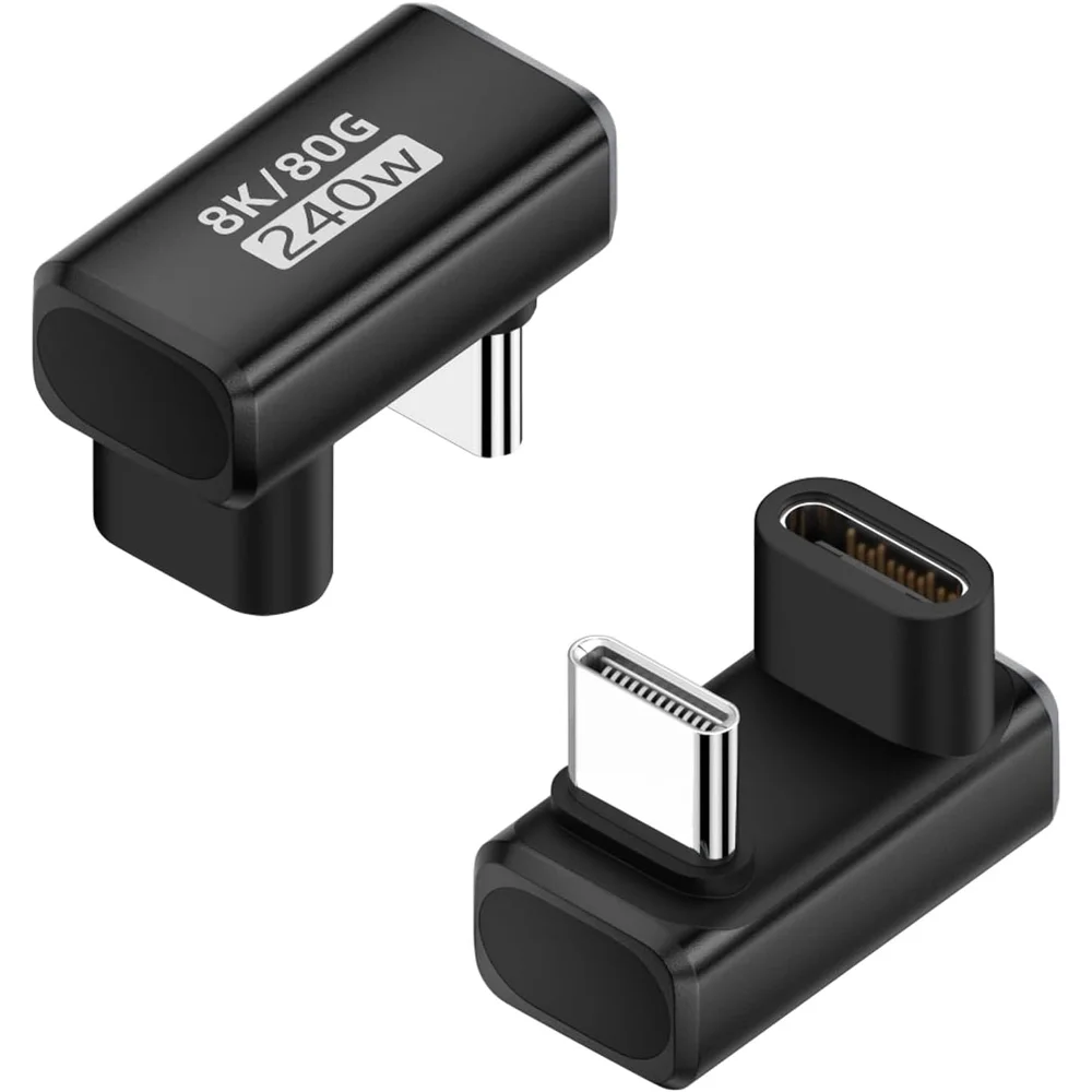 80 Гбит/с USB4 PD240W Быстрая зарядка 8K UHD U-образный разъем типа C «папа-мама» 180 ° Адаптер для смартфона, планшета Steam Deck 80 Гбит/с USB4 PD240W Быстрая зарядка 8K UHD U-образный разъем типа C «папа-мама» 180 ° Адаптер для смартфона, планшета Steam Deck
