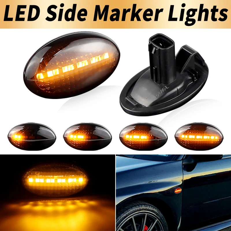 2PCS LED Side Marker Lights Canbus For Subaru Liberty 2000-2003 Forester 2000-2007 11-13 Impreza WRX STI 02-07 Turn Signal Lamps