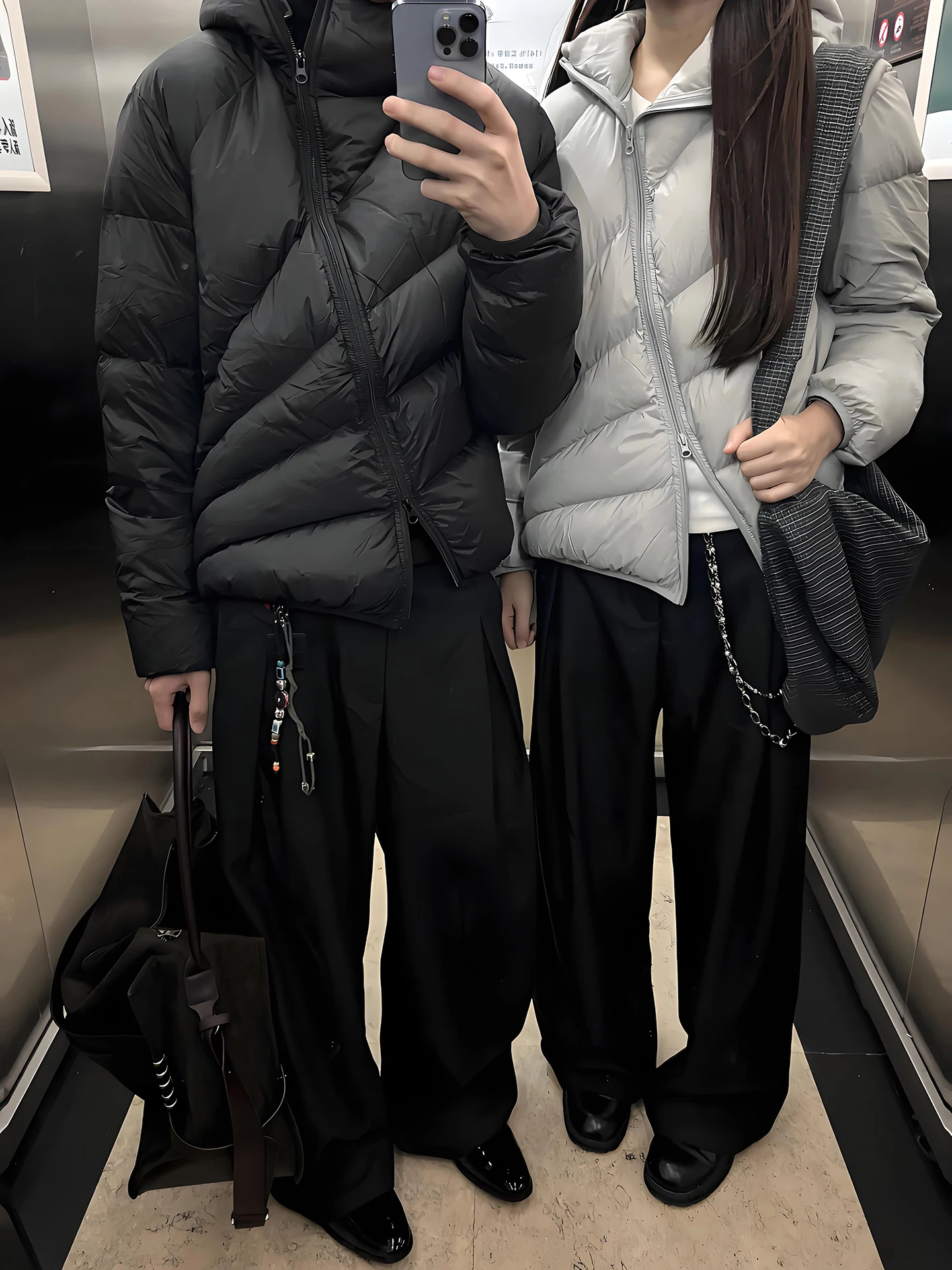 

Bla Radiating Zipper down Jaet Men's Winter Warm Windproof Cotton Coat Couple's Hooded Outerwear Ribcage Design Casual Wear