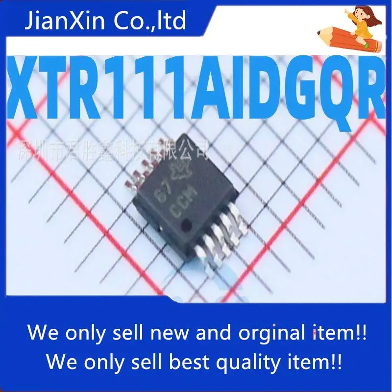 10pcs orginal new  XTR111 XTR111AIDGQR Current Transmitter MSOP-10 Silkscreen CCM