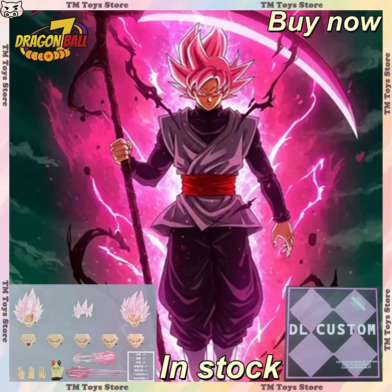 

DL CUSTOM Dragon Ball Goku Black Head Accessories Anime Figure Super Saiyan Goku Black Rosé Collection Model Toys Gifts in Stock
