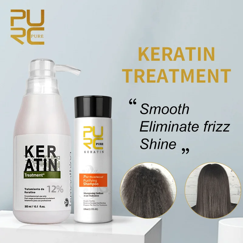 PURC 300ml Keratin Hair Straightening Cream Smoothing Softens Repairs Damaged Dryness Nutritious Hair Care Products