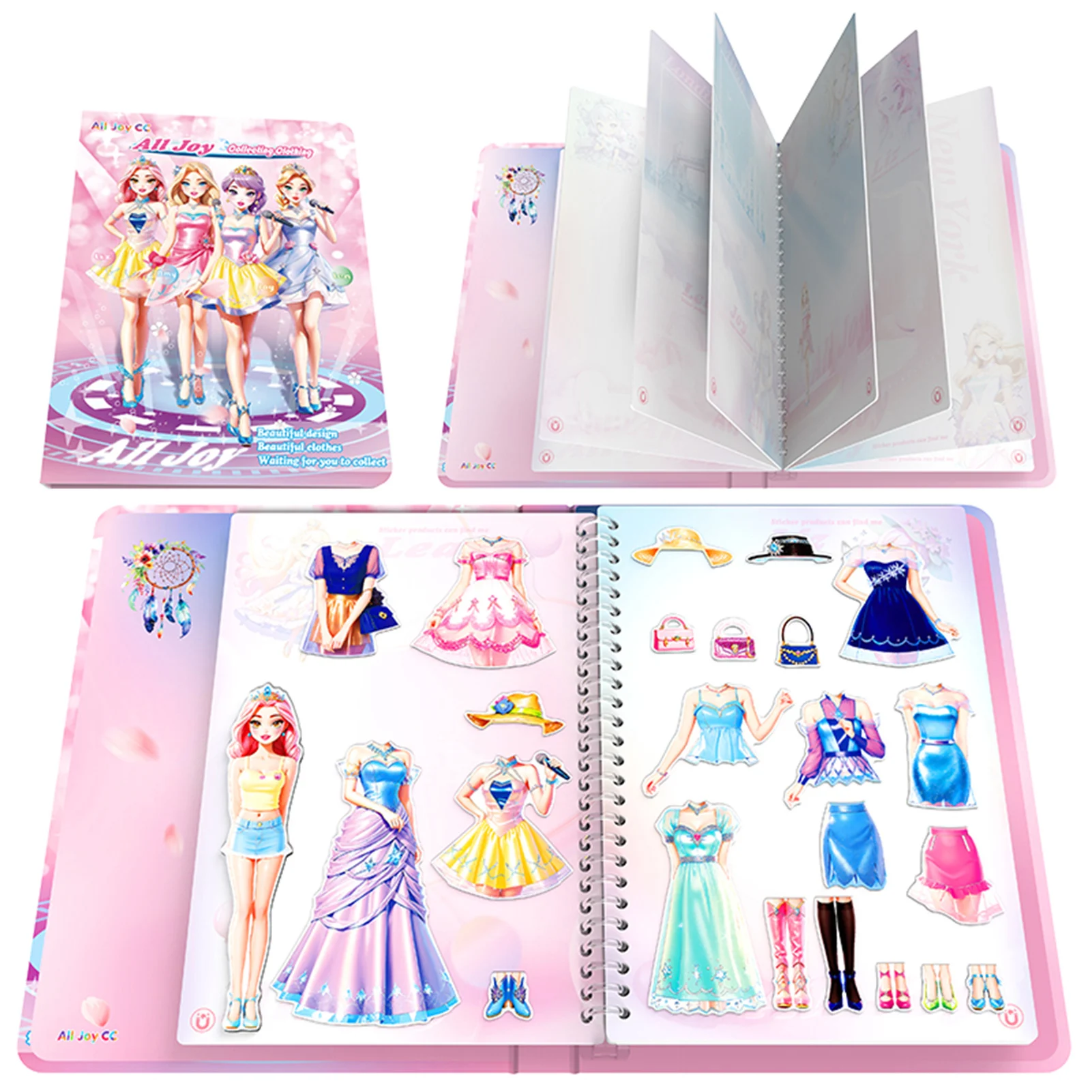 

Magnetic Princess Dress Up Stickers Toy Fun Princess DIY Dress Up Games Educational Gift for Children Early Educational Toys