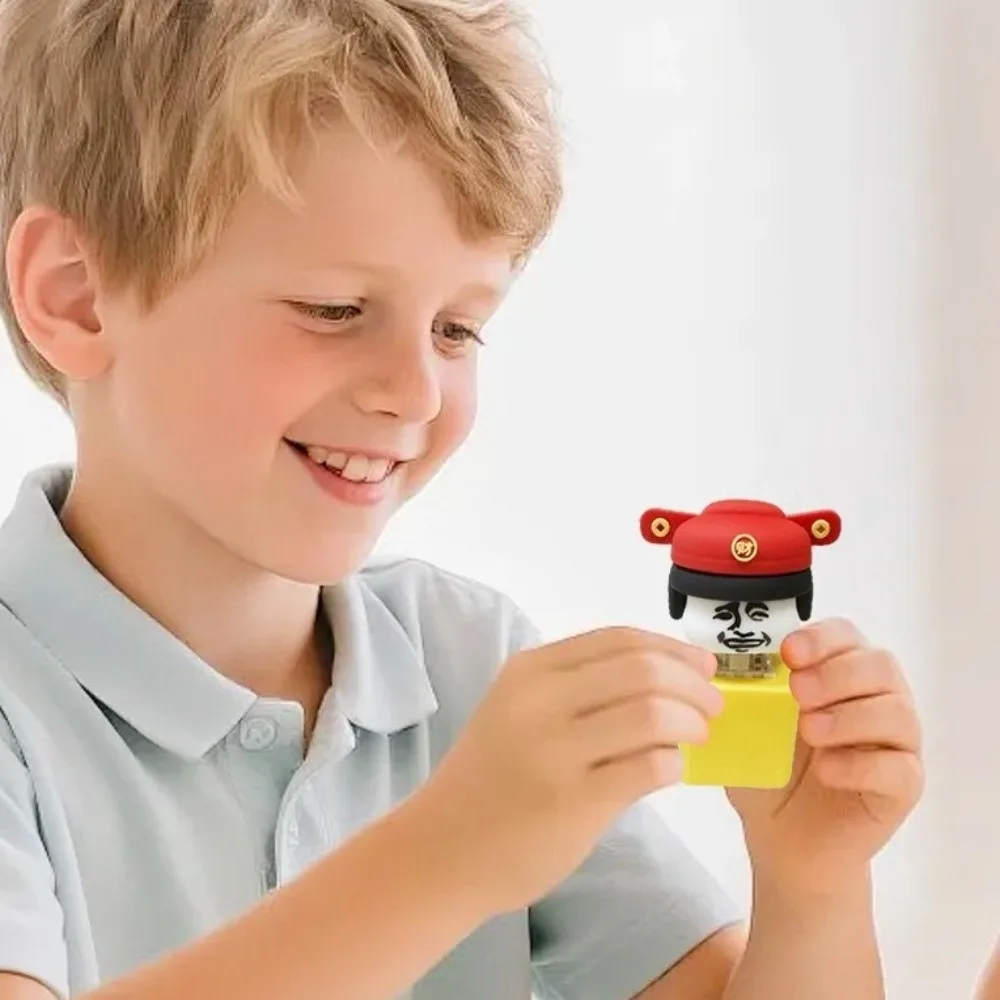 Squeeze Clicker Fidget Keychain with Sound with LED Lights Clicking Pressure Relief Croaking Frog Cute