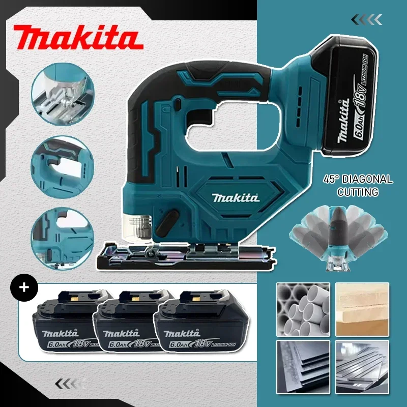 

Makita DJV182Z Cordless 18V Lithium Battery Rechargeable Electric Jig Saw Curve Saw Woodworking Cutting Multifunction Saw