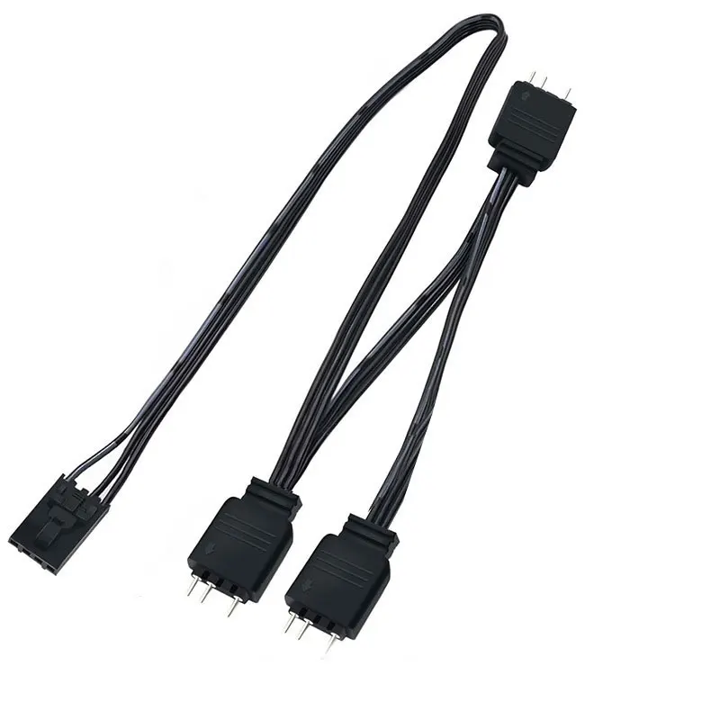 Angitu Corsair DHLL 120 Fan Light 2x3x4xRGB Convert Cable  HD LL120 140 QL Fan to 5V 3Pin ARGB Extension Cable 30CM+10CM