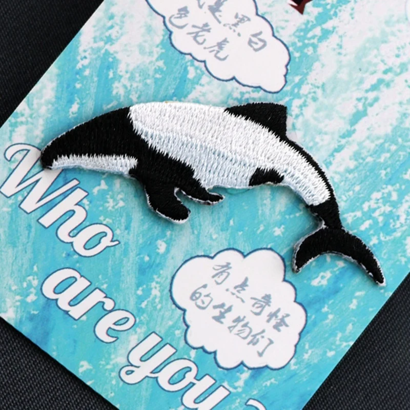 Diy Killer Whale King Crab Penguin Embroidered Patches For Clothing Animals Stick On Patches On Clothes Stickers Jellyfish Badge