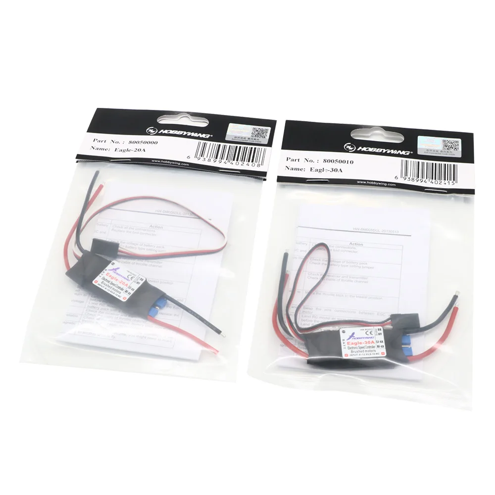 Image of Hobbywing Eagle 20A 30A 2-3S 1A/5V BEC Bürstenloser ESC Geschwindigkeitsregler für RC Flugzeug 370 380 390 280 270 Modellspielzeug