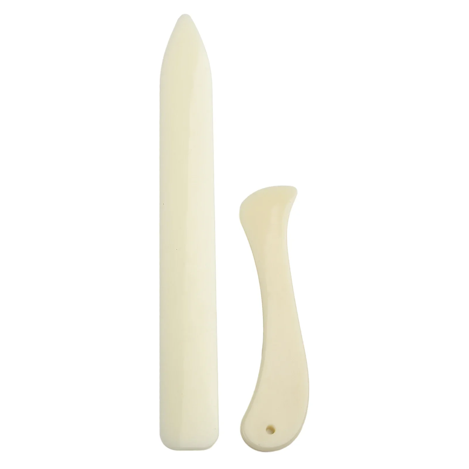 2PCS Leder Arbeits Werkzeug Knochen Ordner Für Leder Handwerk Scoring Falten Rillen Kanten Papier Kunststoff Handgemachte Nähen Werkzeuge Teil