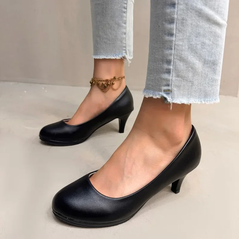 

Ladies Shoes 2025 High Quality Shallow Women's High Heels Fashion Plus Size Office and Career New Concise Best Seller High Heels