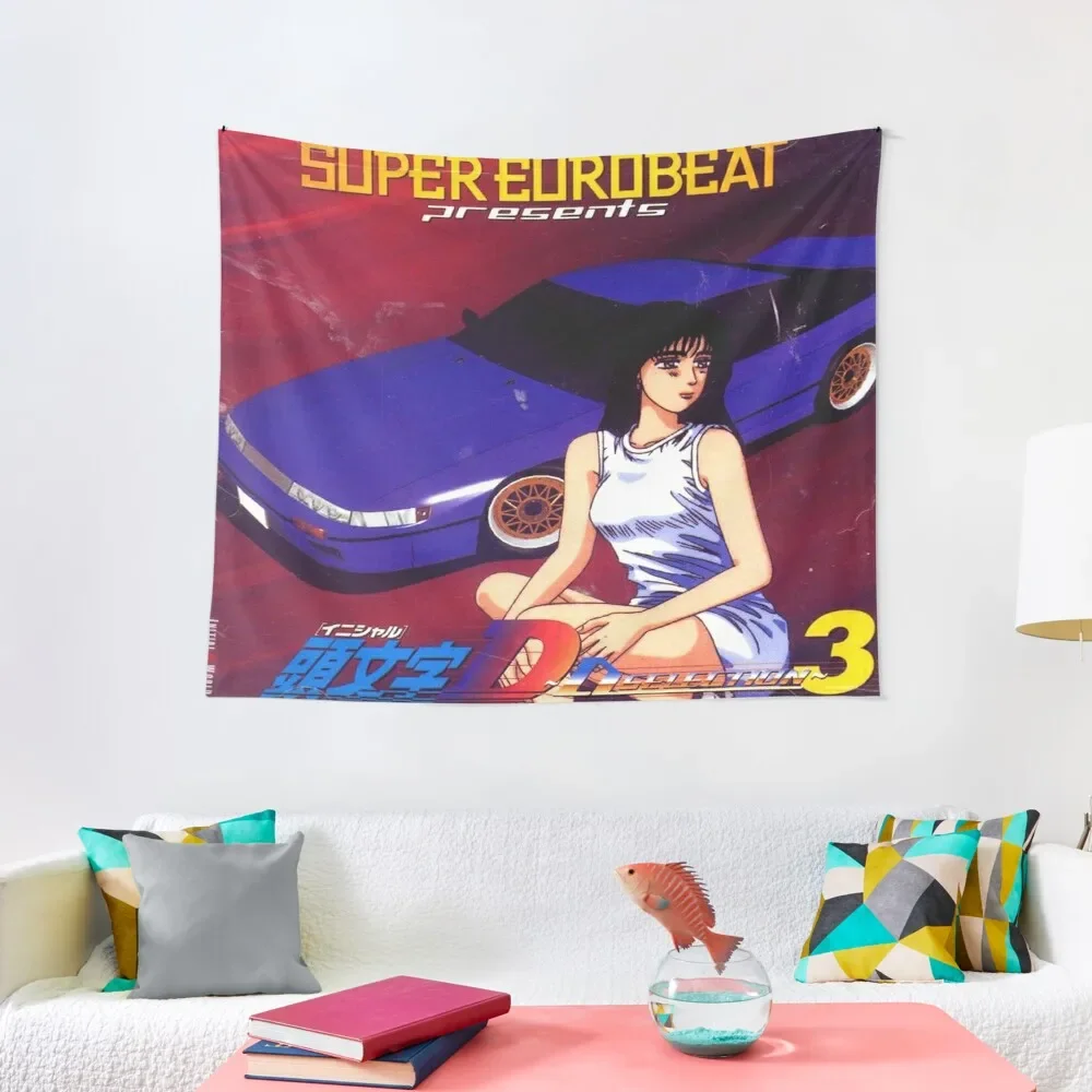 Initial D Mako Super Eurobeat Anime Tapestry Aesthetics For Room Things To The Room Things To Decorate The Room Tapestry