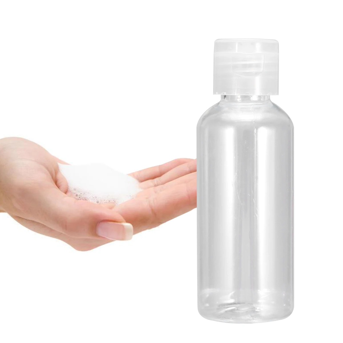 

20pcs Empty Plastic Dispenser Bottles Transparent Butterfly Cap Portable Storage Suitable Travel Camping Outdoor Activities