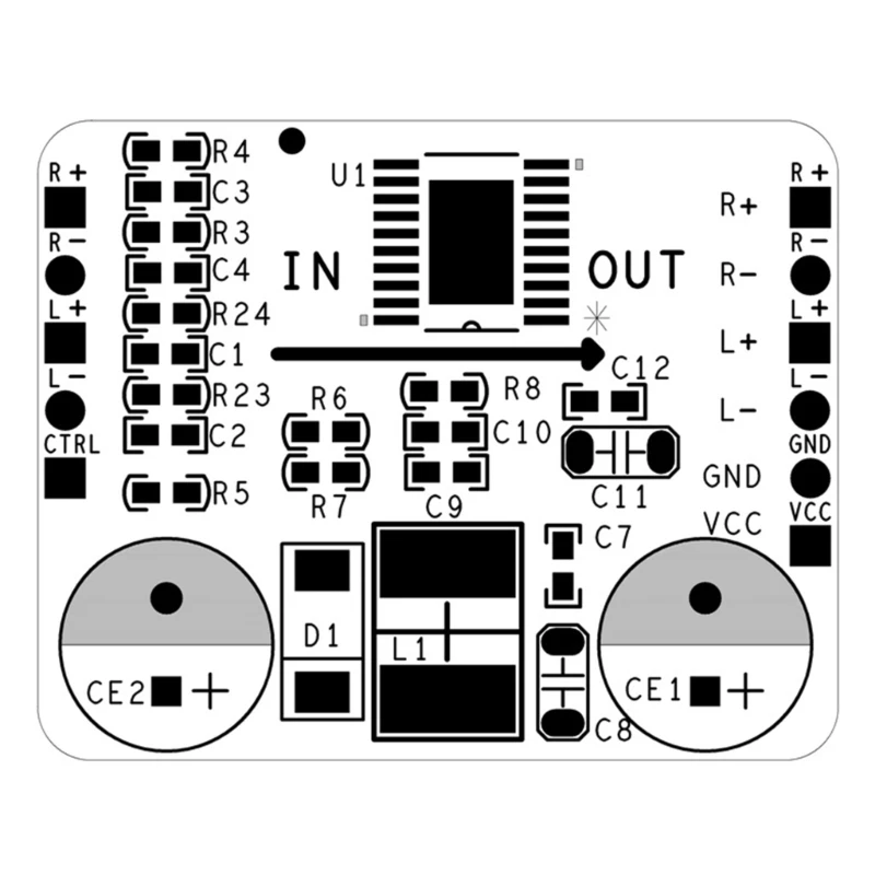 DC2.5-5.5V HT8698 2x5W Channel D Digital Stereo Power Amplifier Board