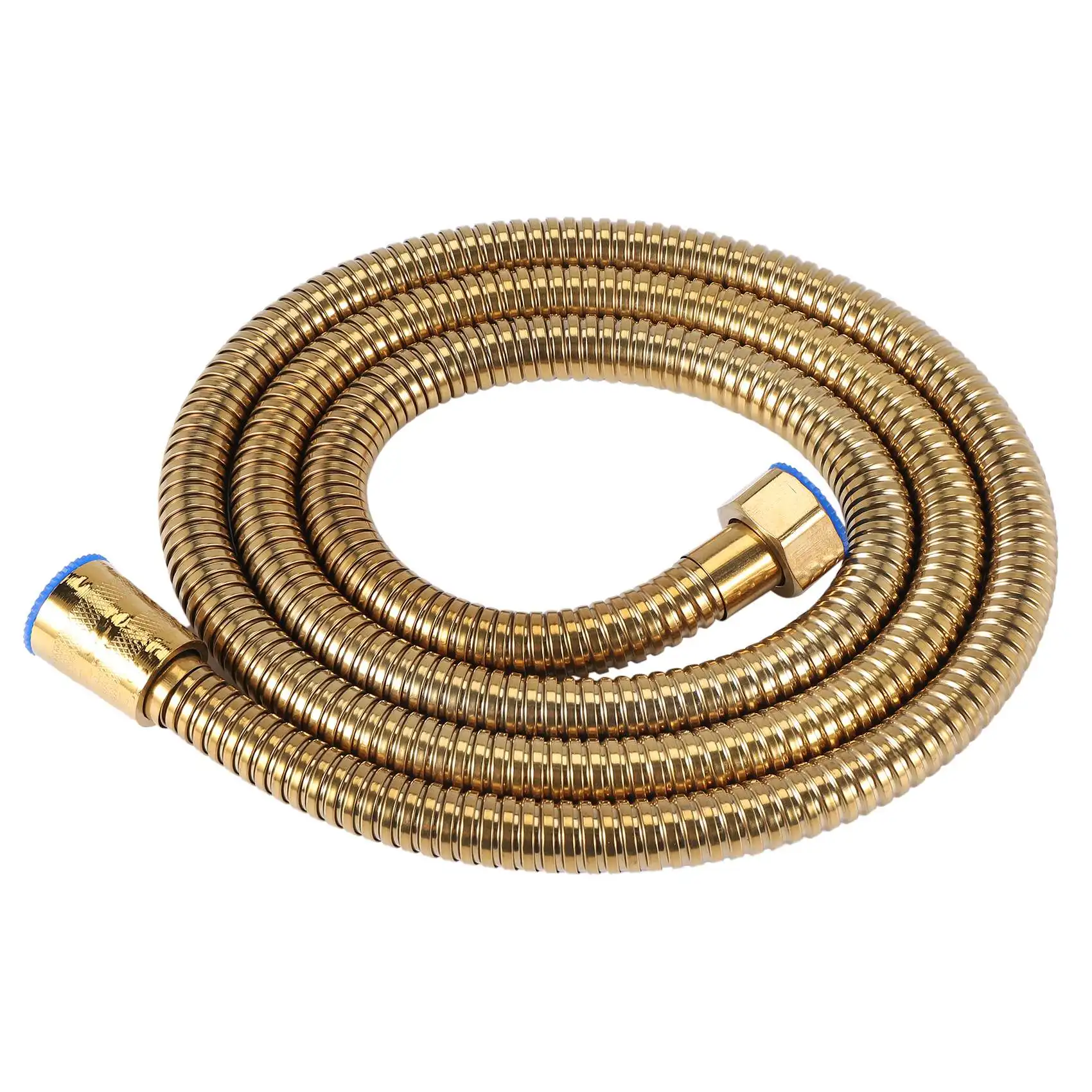 1.5m Gold Shower Head Hose Long Flexible Stainless Steel Bathroom Water Tube