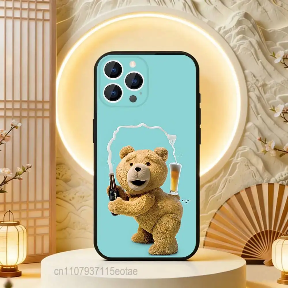 Teddy Bear Movie T-Ted Phone Case For iPhone  17,16,15,14,13,12,11,Pro,Max,Plus,E,Air,Mini Black Shockproof Funda Cover view 4