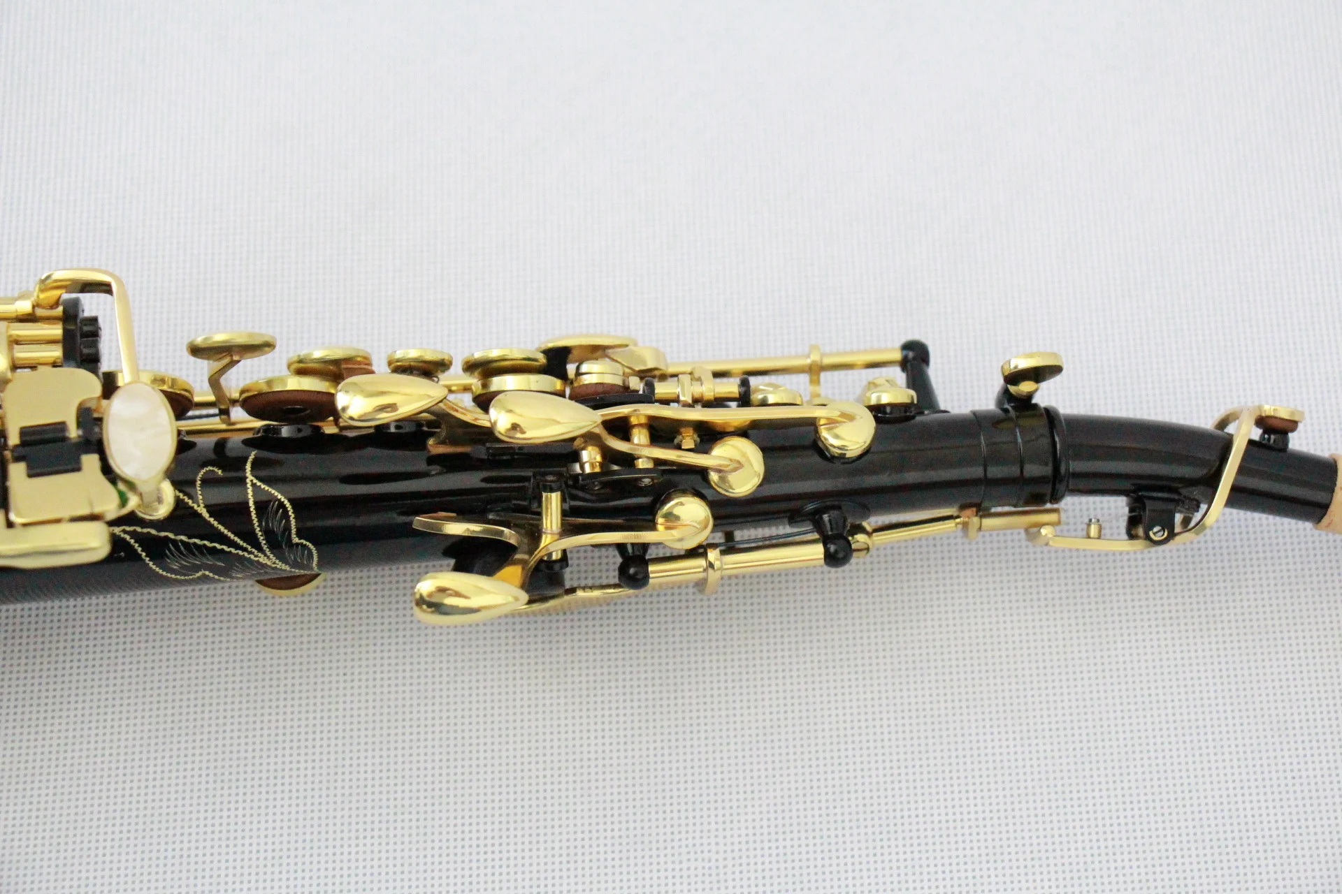 

Саксофон-сопрано BB, черный лак, деревянный духовой инструмент профессионального качества, прямой саксофон с футляром