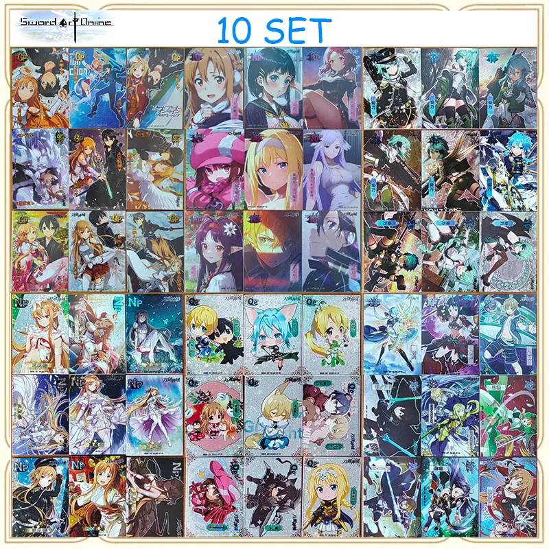 Anime Sword Art Online Goddess Story XP GP QP HP CP Yuuki Asuna Rika Boy Games Toys Collectible Cards Christmas Birthday Gifts