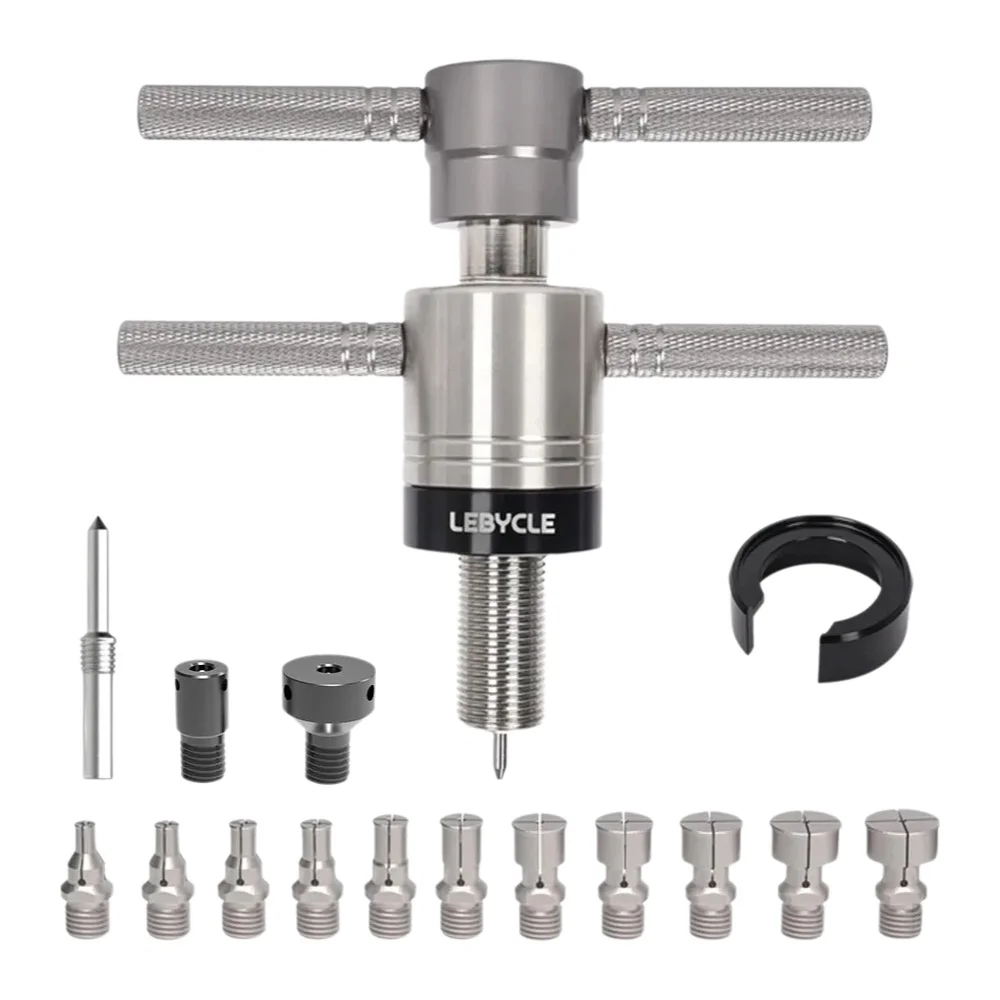 AliExpress LeBycle LEBYCLE Hub Bearing Removal Tool for MTB/Road Bike Front/Rear Wheels, Bicycle Hub Base Repair Tool with Durable Alloy Adapters