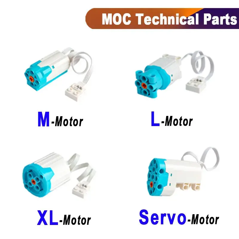 Piezas Técnicas MOC, Funciones de Potencia, Motores Servo M/XL/L, Bloques de Construcción, Motor Eléctrico de Alta Velocidad, Receptor IR, Juguetes DIY