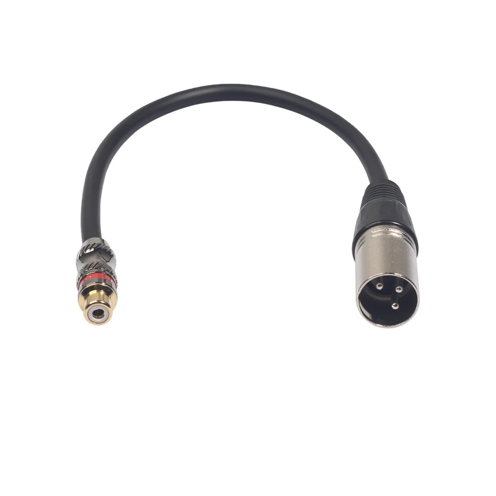 

30Cm Rca Female To Xlr Male Converter Adapter Audio Connect Cable For Speaker Amplifier Mic Durable Pvc High Quality Balanced To