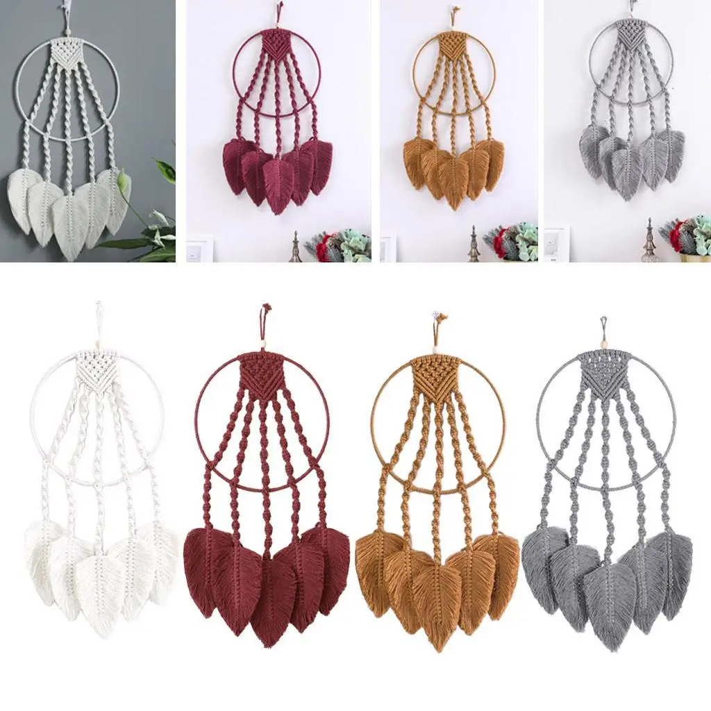Chic Macrame Wall Hanging Tapestry Wall Hanging Curtain Fringe Banner Boho Room Bedroom Decoration for and door