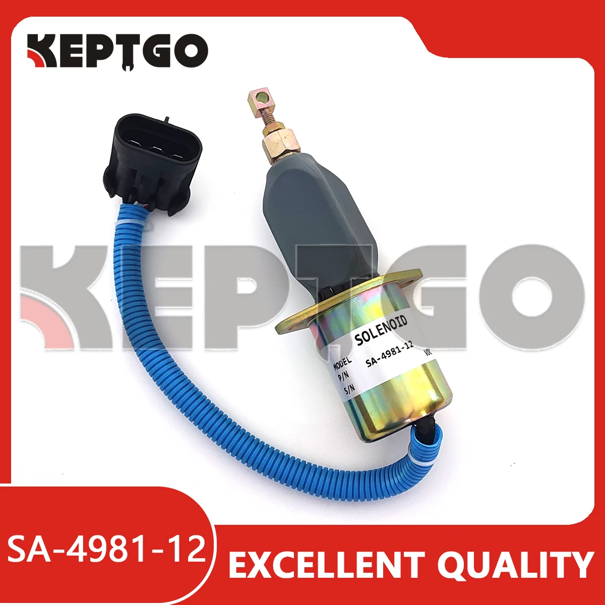 12V SA-4981-12 Fuel Shut Off Solenoid Valve For Dodge Ram 2500 3500 Diesel Cummins 1994 1995 1996 1997 1998 5.9L 3931570