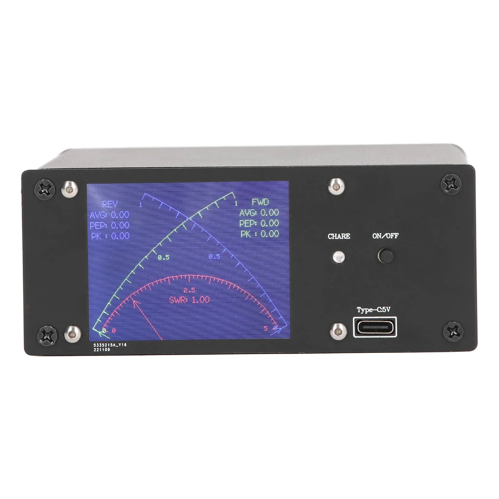 

2.4in Full touch screen shortwave Power Meter Standing-Waves Meter 1mW‑1kW 0.4‑60MHZ SWR PWR Digital Short Meter