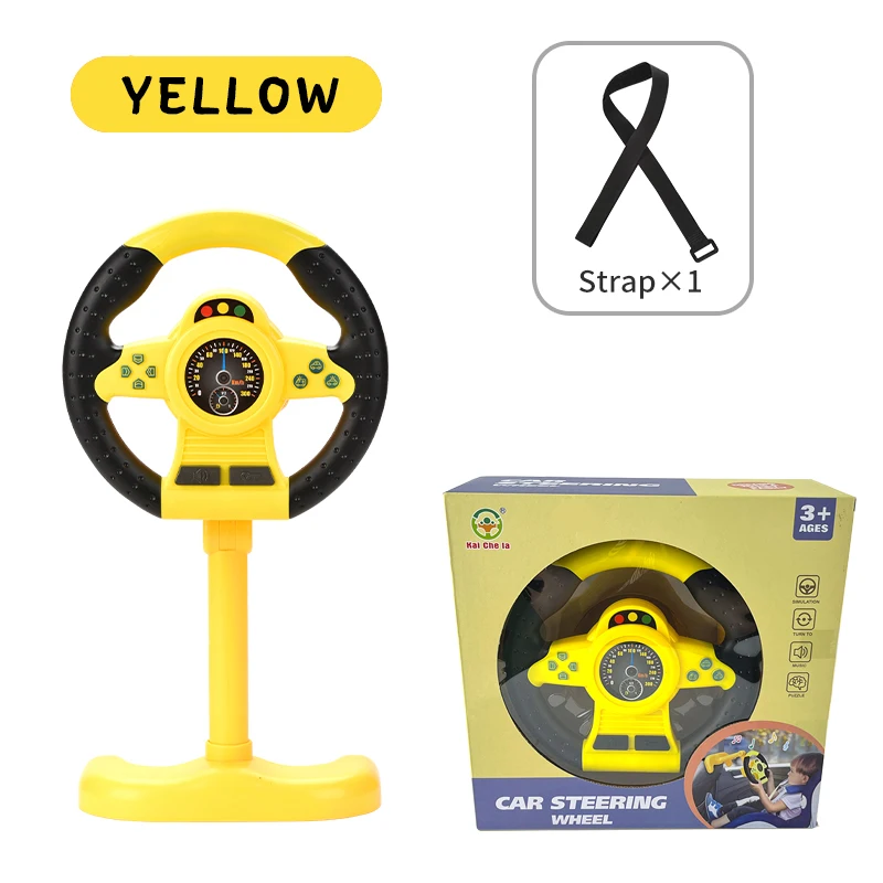 360° Rotating Steering Wheel Toy – Simulates Driving with Adjustable Wheels, Sound Effects, Easy to Grip – Perfect for Kids