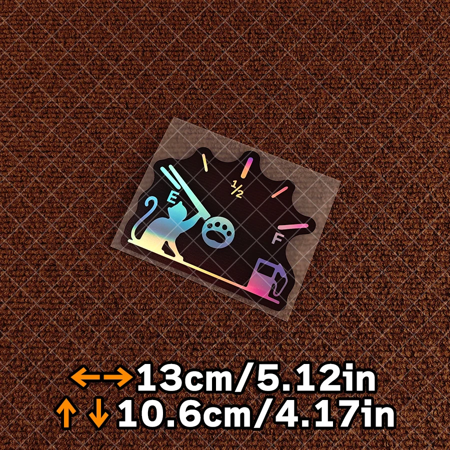 1 piece of interesting cat paw - laser ray material - car decal - fuel tank cap - gas station sticker - car decoration
