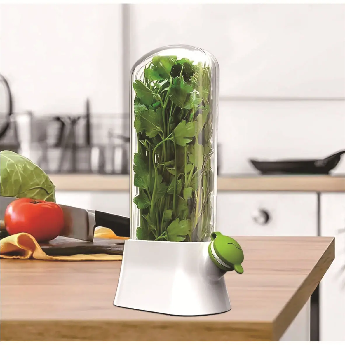 Herb and Vegetable Crisper,Anti-Pressure Eco-Friendly Crisper,Creative Home Cilantro Fresh Cup,Kitchen Accessories