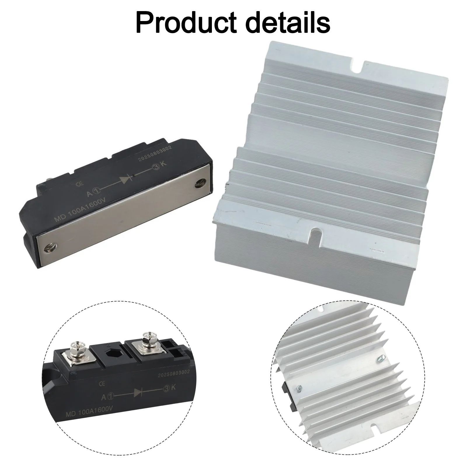 Solar Diodes Rectifier Diodes With Heat Sink 55A-1600V 100A 1600V Anti Backcharge Diode For Photovoltaics Solar Panels