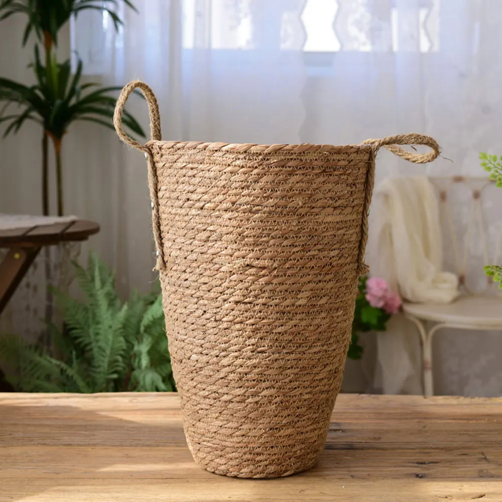 

Durable Woven Flower Basket Multi Purpose Planter Decorative Storage Organizer for Plants Flower Pot Plant Basket
