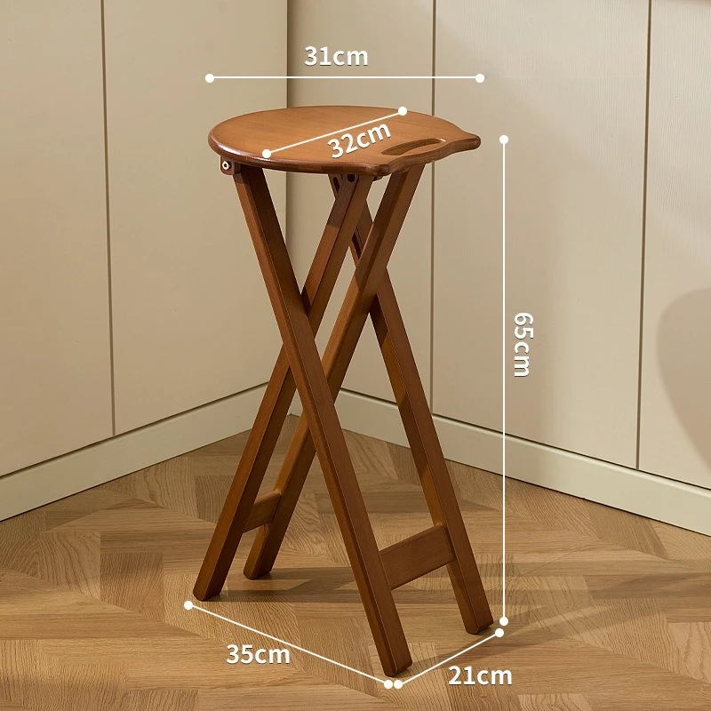 Gratis installatie van opvouwbare ladderkrukken van bamboe en hout, hoge keukenkrukken, barkrukken, huishoudelijke trappen, opbergrekken