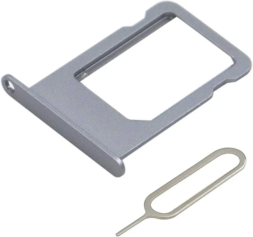 Metal SIM Card Slot Tray Holder Replacement Compatible with iPhone 6 Plus 2014 - Incl. SIM Pin Model A1522,A1524,A1593