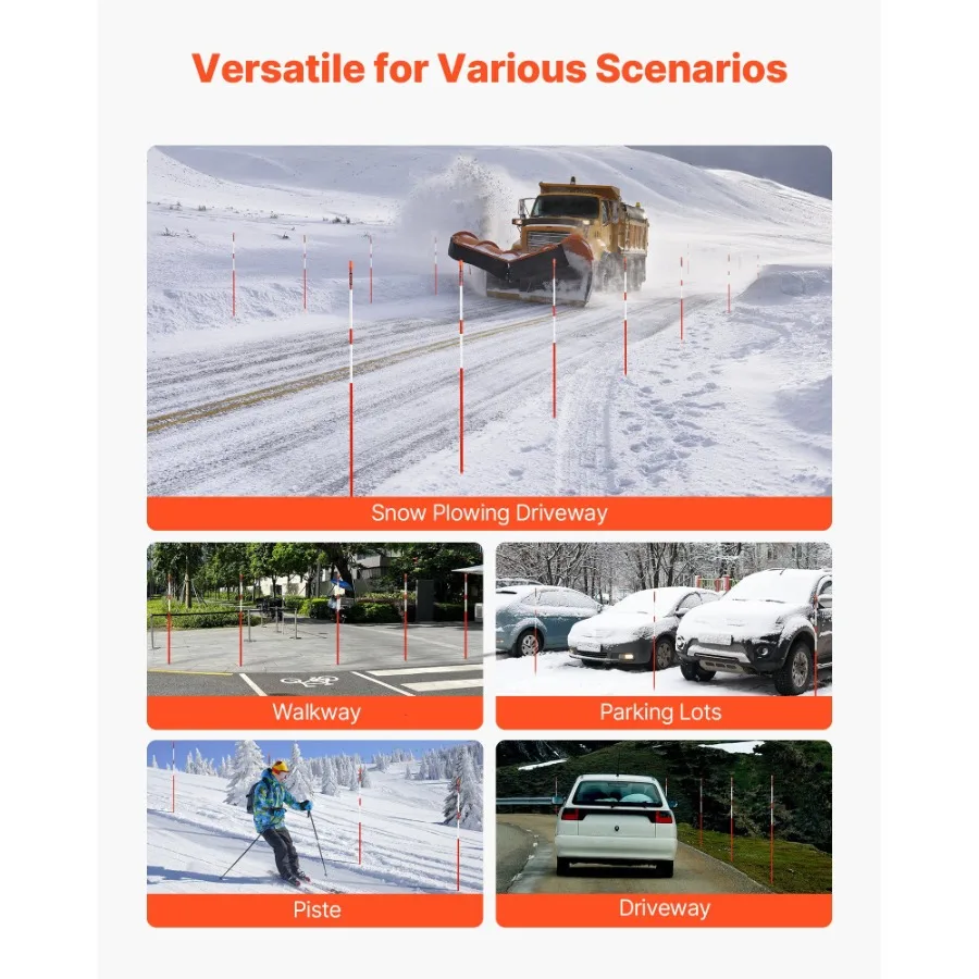 20 قطعة من علامات الممر العاكسة 5 16 ضياء 58 في عاكسات أوتاد الثلج باللون البرتقالي #6