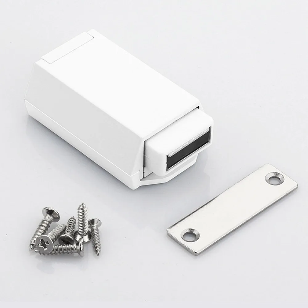 4 قطعة ادفع لفتح الباب المغناطيسي المصيد اضغط على المفاجئة خزانة مغناطيسية مخفية الصيد سهلة التركيب خزانة مستقرة الباب Rebounder #2