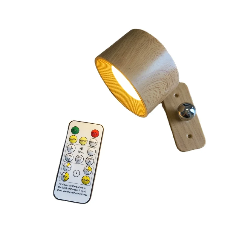 Remote Control Indoor Wall Light Hanging Flexible Mounting Light Emitting Diode Rechargeable Reading Wall Light
