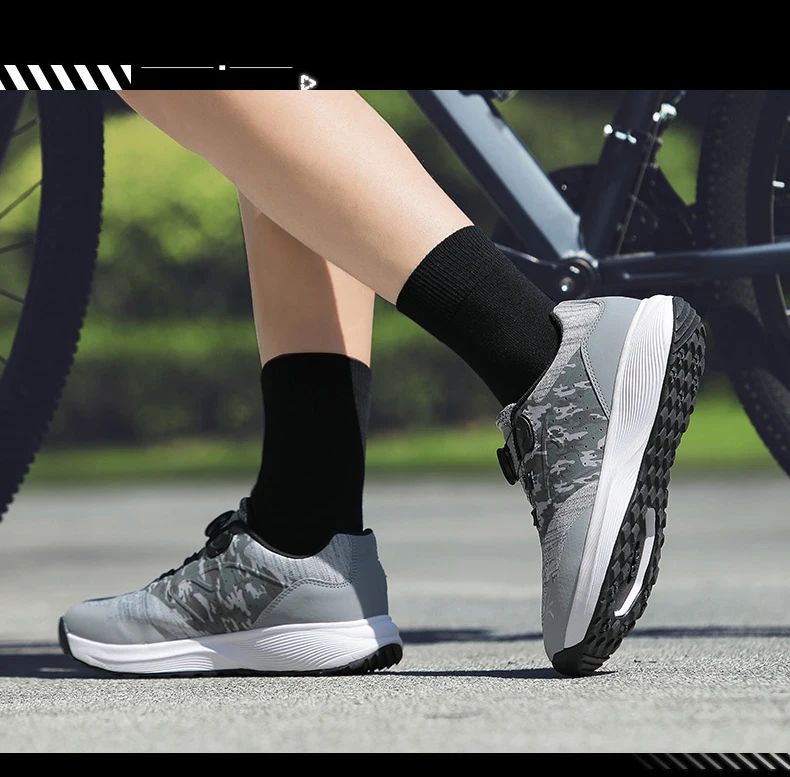2025 männer Radfahren Schuhe Mtb Atmungsaktive Stollen Nicht-slip männer Mountainbike Schuhe Frauen Flache Freizeit Radfahren Spaziergang Dual zweck – Detail 9