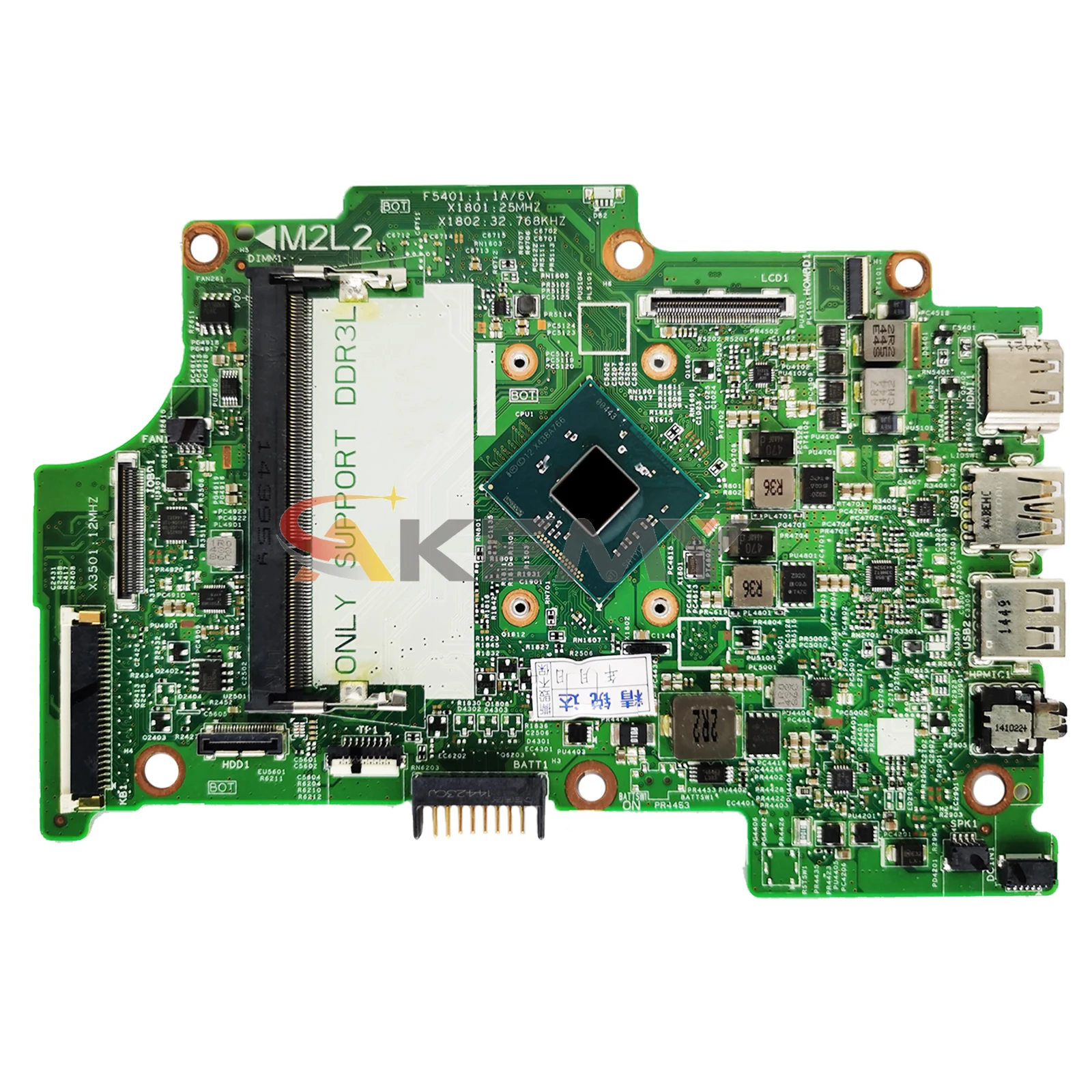 Imagem -04 - Akemy 132701 Placa-mãe para Notebook Dell Inspiron 11 3147 Wfh9r 0kw8rd 01yrtp Placa Principal N2820 Ddr3 Completa Testada